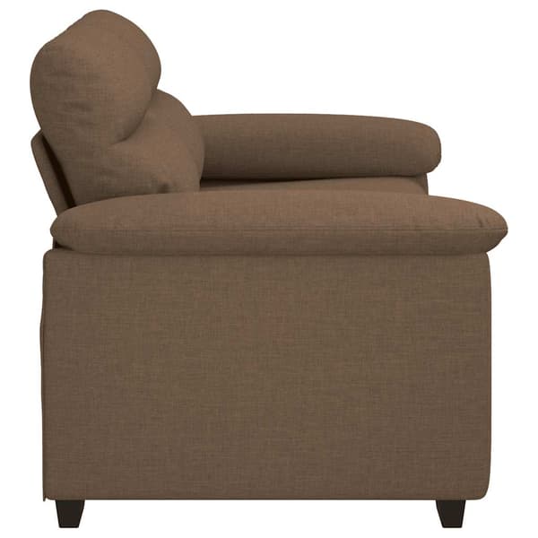 2-sitssoffa brun 160x81x84 cm tyg