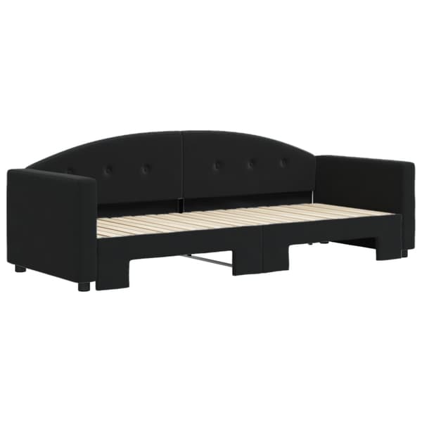 Dagbädd utdragbar svart 80x200 cm sammet