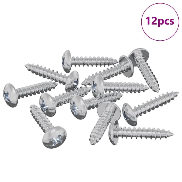 Träskruvar 12 pcs Silver M3,5 x 20 mm Stål