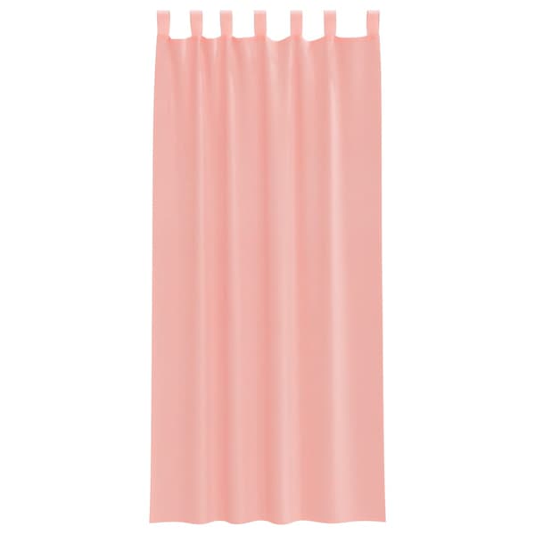 Voile gardiner med stångfickor 2 st rosa