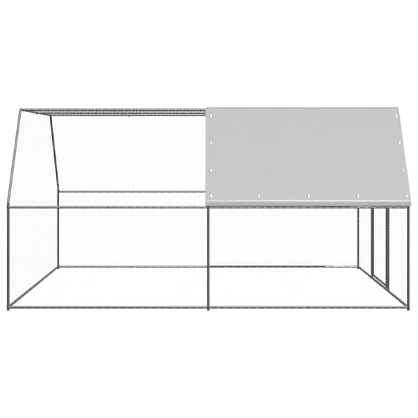 Hönsbur för utomhusbruk 3x4x2 m galvaniserat stål