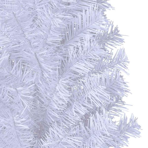 Plastgran med tjocka grenar vit 120 cm PVC