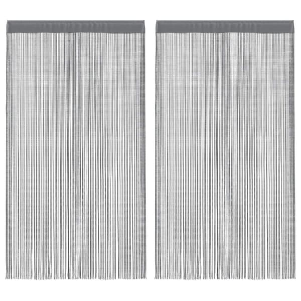 Snörgardiner 2 st antracit 100x250 cm