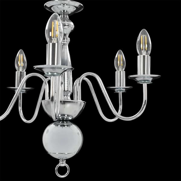 Takkrona silver 5 x E14-glödlampor