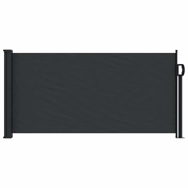 Infällbar sidomarkis svart 100x500 cm