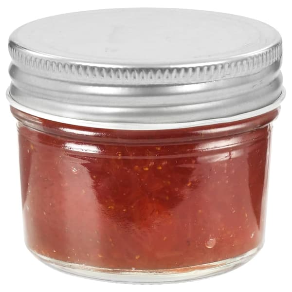 Syltburkar i glas med silvriga lock 96 st 110 ml