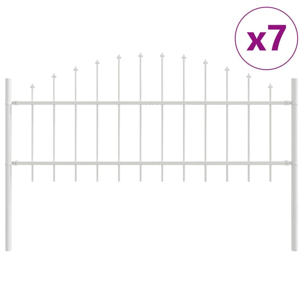 Trädgårdsstängsel Woerden 7 pcs Vit