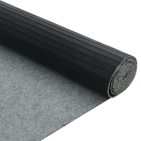 Rumsavdelare svart bredd 250 cm höjd 165 cm bambu