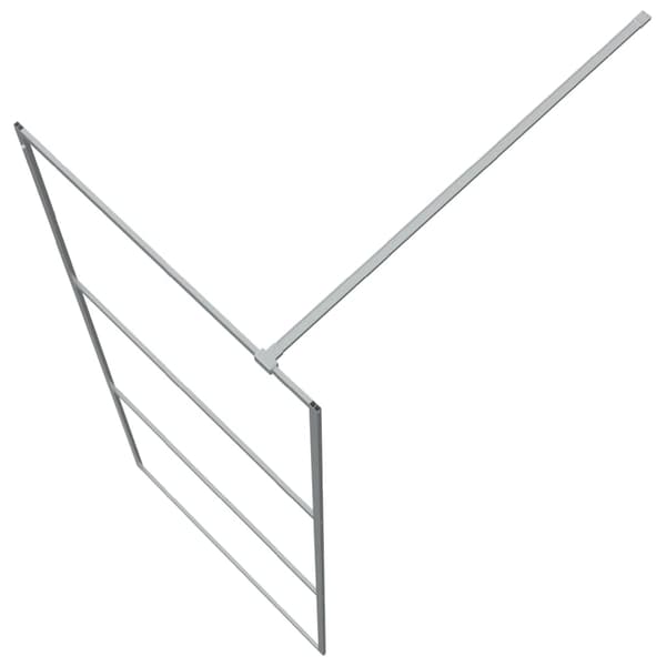Duschvägg silver 80x195 cm klart ESG-glas