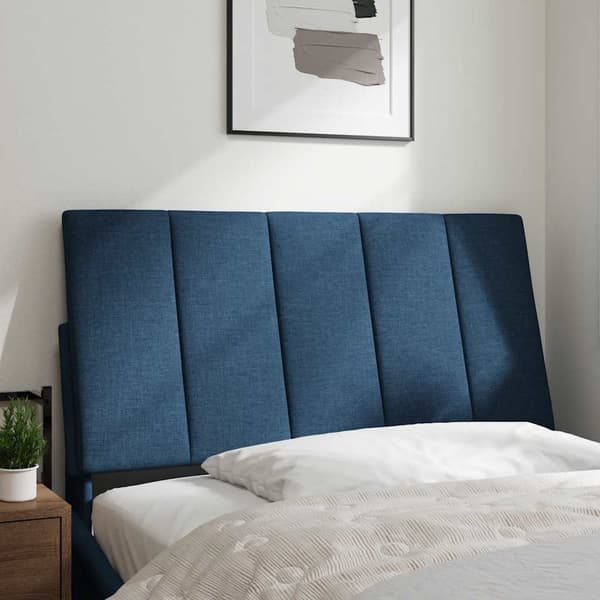 Headboard Cushion "Hanko" Blue 100 cm Fabric
