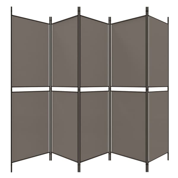 Rumsavdelare 5 paneler antracit 250x200 cm tyg