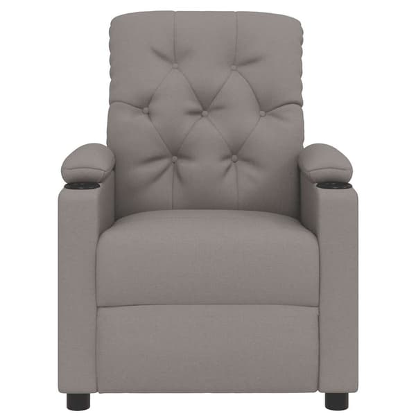 Massagefåtölj taupe tyg
