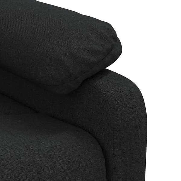 Massagefåtölj svart tyg