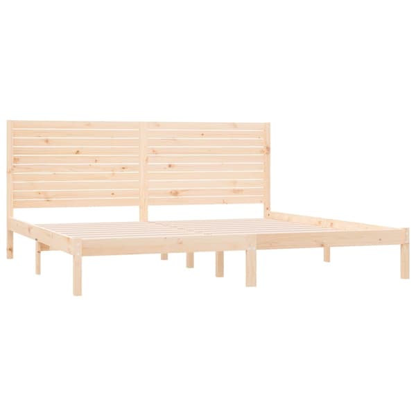 Sängram massivt trä 200x200 cm