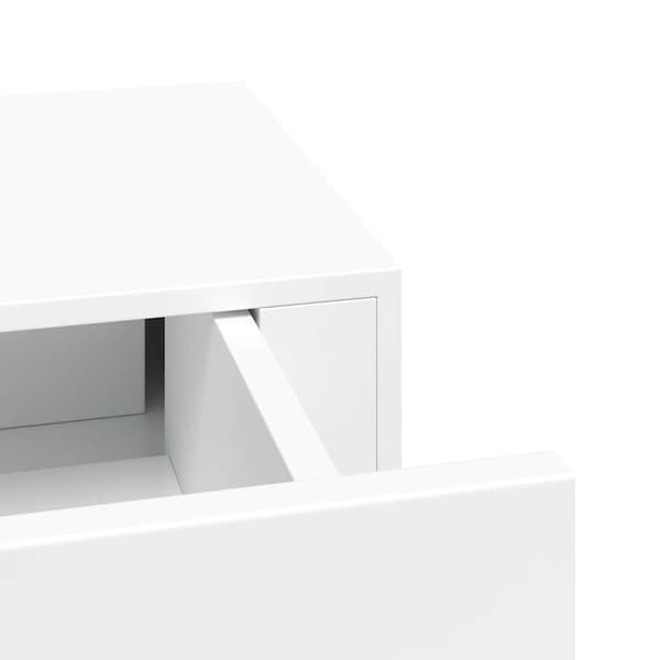 Väggmonterad låda vit 60x23,5x10 cm MDF