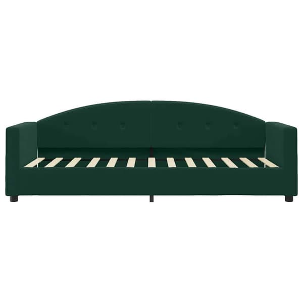 Dagbädd med madrass mörkgrön 80x200 cm sammet