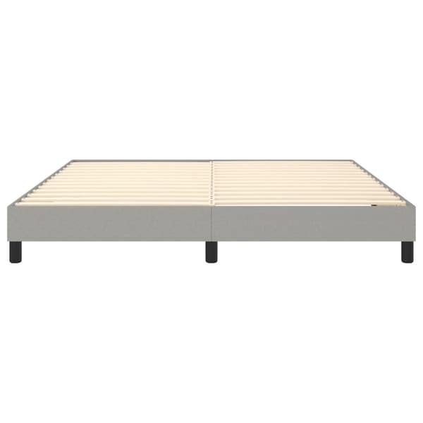 Boxspring-sängram ljusgrå 160x200 cm tyg