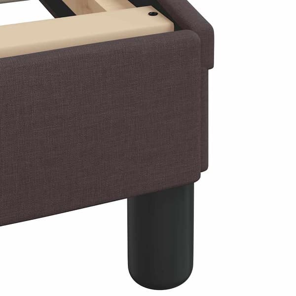 Bed Frame "Dover" Dark Brown 140x190 cm Fabric