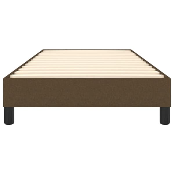 Boxspring-sängram mörkbrun 100x200 cm tyg