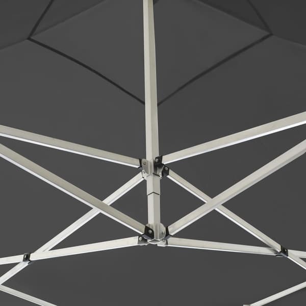 Hopfällbart partytält aluminium 2x2 m antracit