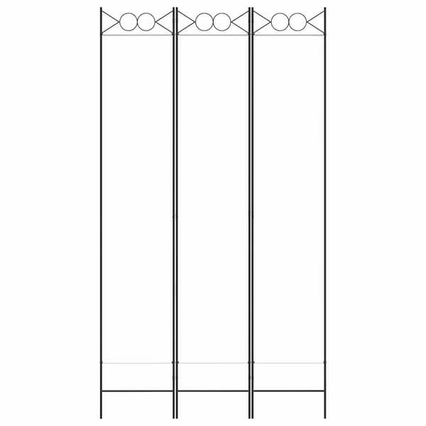 Rumsavdelare 3 paneler vit 120x220 cm tyg