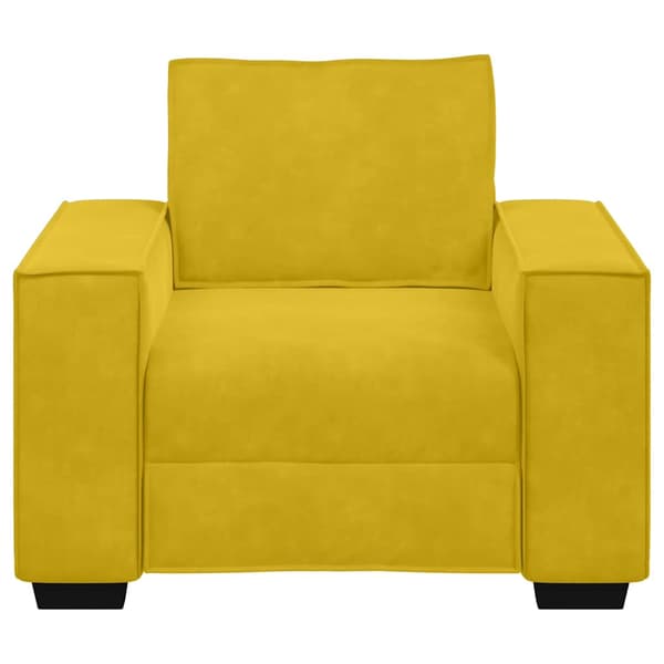 Soffstol gul 100x78x84 cm sammet