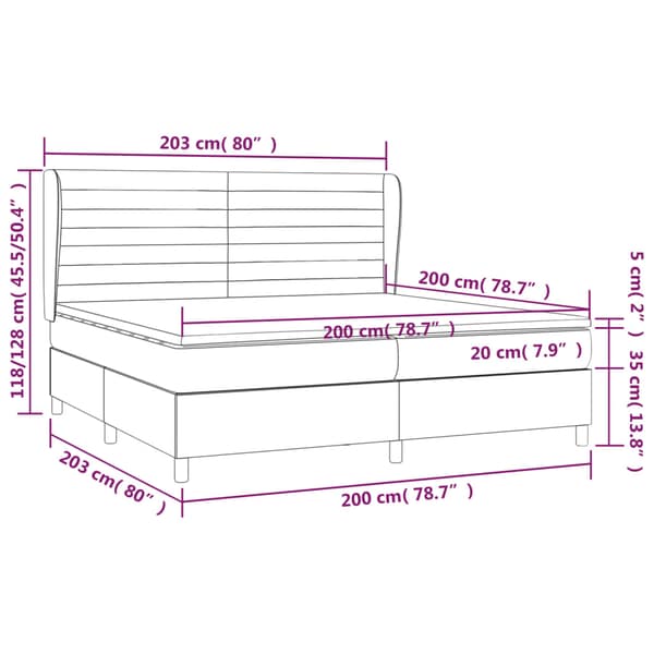 Ramsäng med madrass rosa 200x200 cm sammet