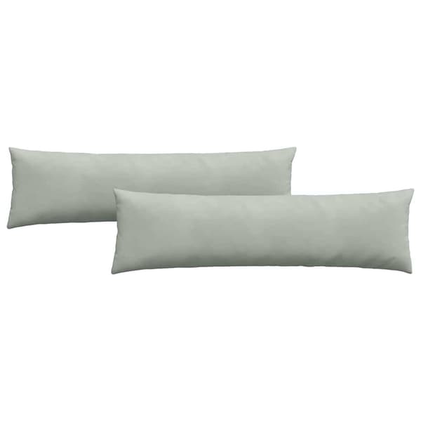 Sofakuddar 2 pcs Ljusgrå 145 x 40 cm Kordread tyg