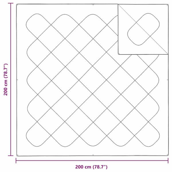 2-i-1 Duntäcke Vit 201 x 201 x 9 cm Polyester
