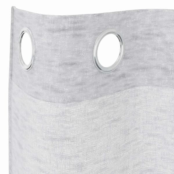 Voile Gardin 2 st Ljusgrå 175 x 140 cm Polyester