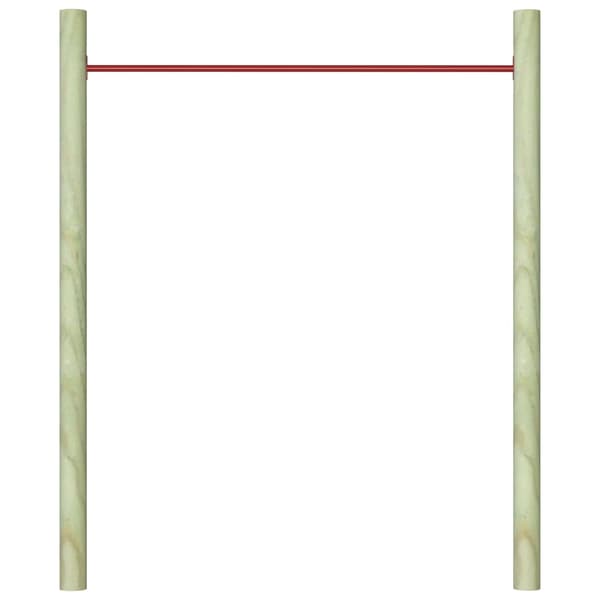 Räck 125 cm stål röd