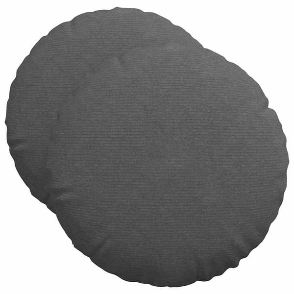 Sittkuddar 2 pcs Mörkgrå Ø50 x 19 cm Kordread tyg