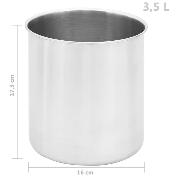 Dressingbehållare rostfritt stål 3 x 3,5 L