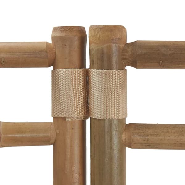 Rumsavdelare 4 paneler hopfällbar 160 cm bambu och kanvas