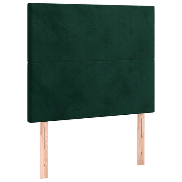 Sänggavel mörkgrön 90x5x118/128 cm sammet