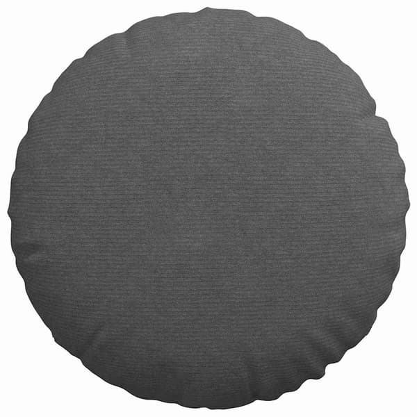 Sittkuddar 2 pcs Mörkgrå Ø 80 cm Kordread tyg