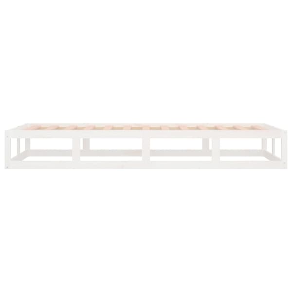 Sängram massivt trä 75x190 cm vit