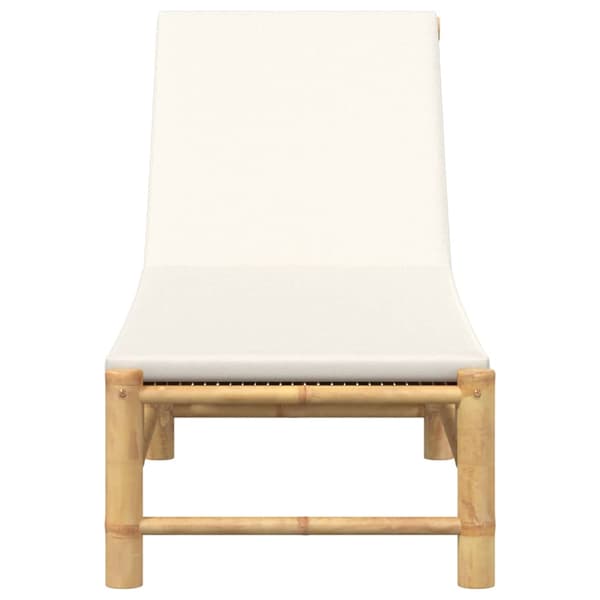 Solsäng med dynor 55x199x30 cm bambu