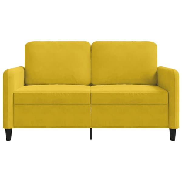 2-sitssoffa gul 120 cm sammet