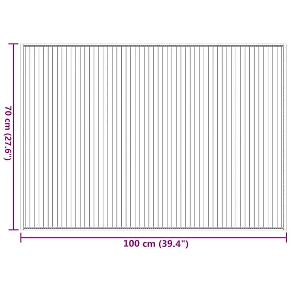 Matta rektangulär brun 70x100 cm bambu