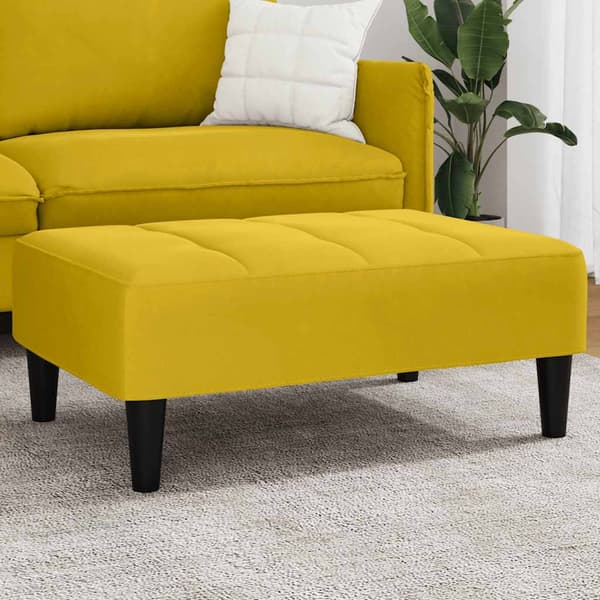 Fotpall Gul 77x55x31 cm sammet