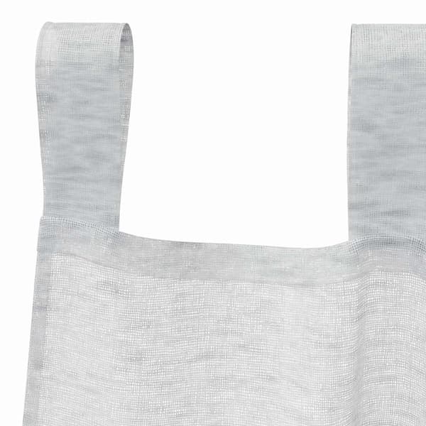 Voile Gardin 2 st Ljusgrå 225 x 140 cm Polyester