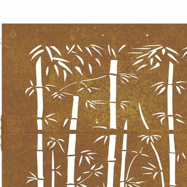 Trädgårdsgrind 100x75 cm cortenstål bambudesign