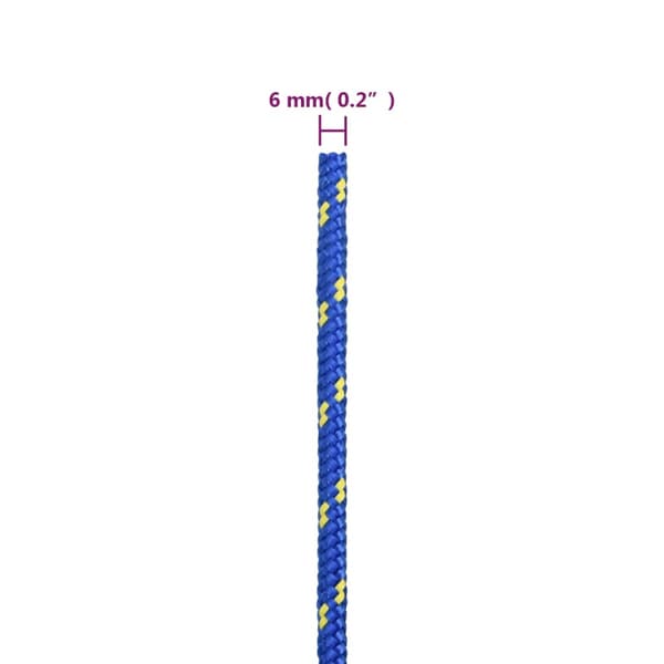 Båtlina blå 6 mm 250 m polypropen