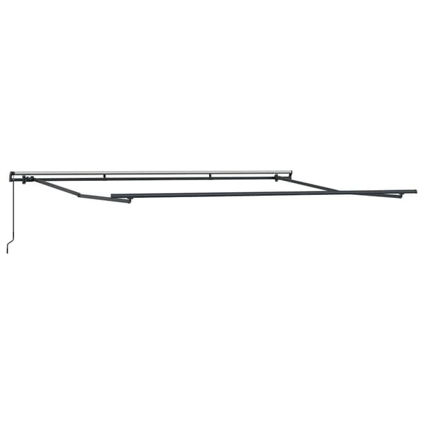 Utfällbar markis Vit 400 × 350 cm Polyester och Stål