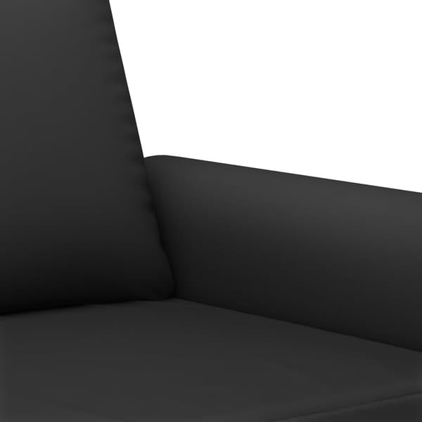 Soffgrupp med kuddar 2 delar svart sammet