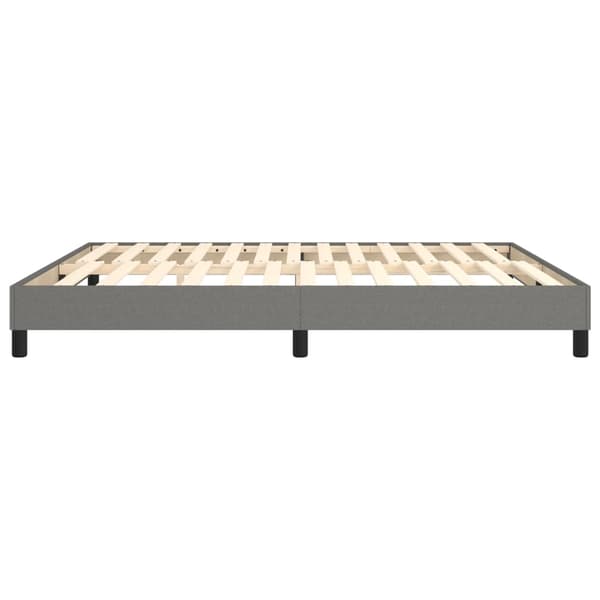 Boxspring-sängram mörkgrå 180x200 cm tyg