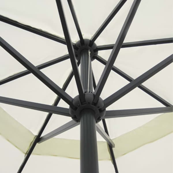 Parasoll aluminium vit 500 cm