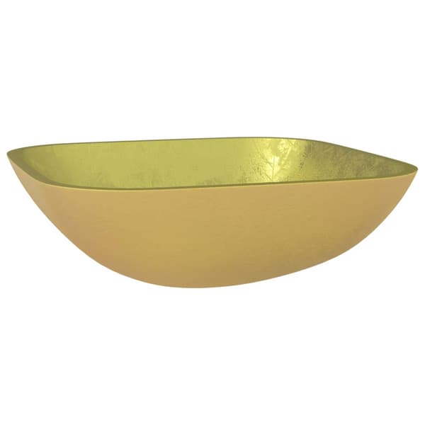 Handfat glas 42x42x14 cm guld