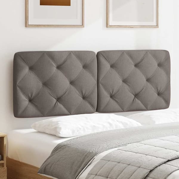 Headboard Cushion Taupe 140 cm Fabric